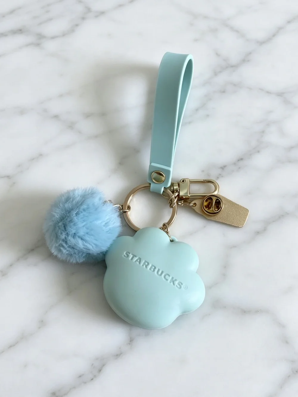 Starbucks Shanghai Exclusive Bag Charm Keychain Puppy Coffee Cup Mint Green